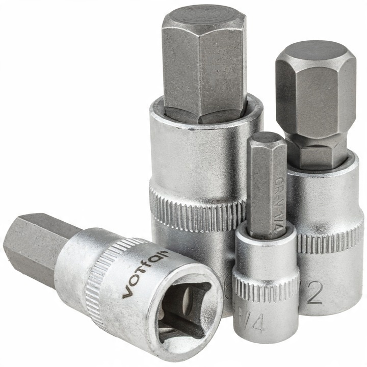 KLUCZE NASADOWE NASADKI CALOWE HEX SAE 1/4 3/8 1/2 13 ELEMENTÓW