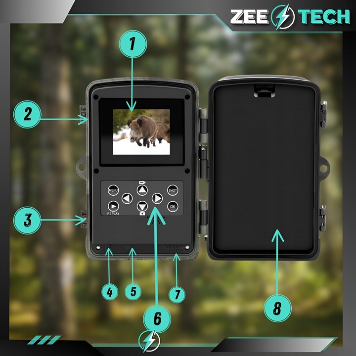 FOTOPUŁAPKA KAMERA MYŚLIWSKA LEŚNA IR 940nm PL MENU KARTA 32GB +