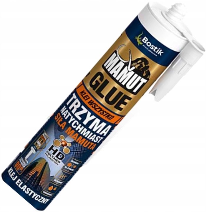 Klej UNIWERSALNY/lamele Montażowy MAMUT Glue BIAŁY 290 ml SUPERMOCNY !!!