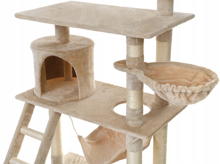 DRAPAK DLA KOTA WIEŻA LEGOWISKO DOMEK Z HAMAKIEM