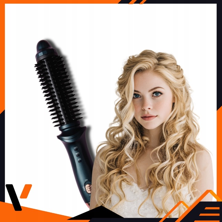 LOKÓWKA CERAMICZNA DO STYLIZACJI WŁOSÓW SZCZOTKA DO WŁOSÓW LOKI 2w1