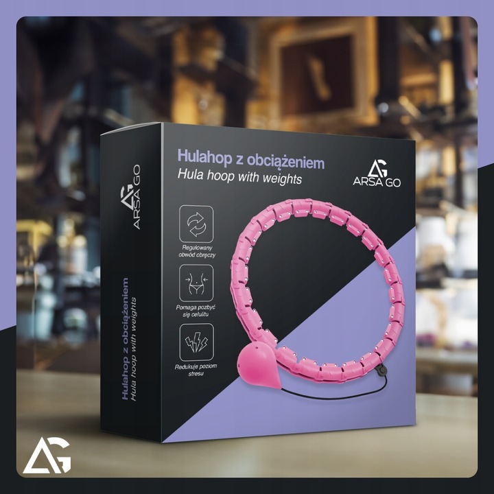 HULA HOP Z OBCIĄŻENIEM ODCHUDZAJĄCE Z OBCIĄŻNIKIEM SMART HULAHOP PLUS