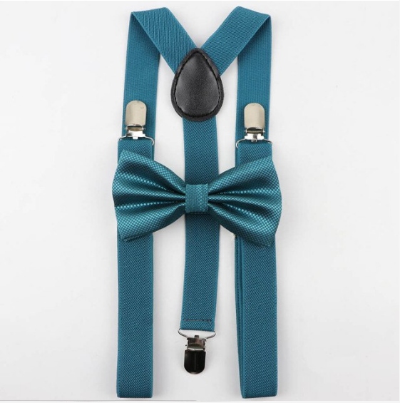 SZELKI męskie i MUCHA męska morska turkusowa