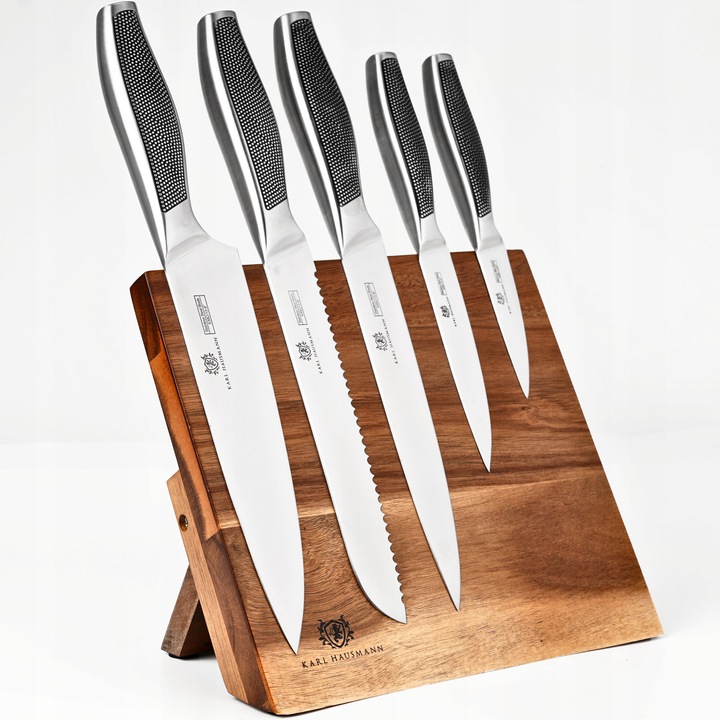 ZESTAW KOMPLET 5 NOŻY KUCHENNYCH STALOWE ostre NOŻE NÓŻ SZEFA KUCHNI 18/0