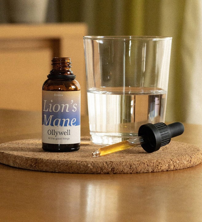 Polska Ashwagandha i Lion's Mane Ollywell Krople Silny ekstrakt Adaptogen