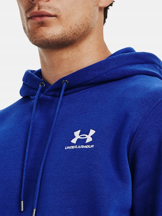 UNDER ARMOUR Polarowa bluza z kapturem UA Essential – NIEBIESKA