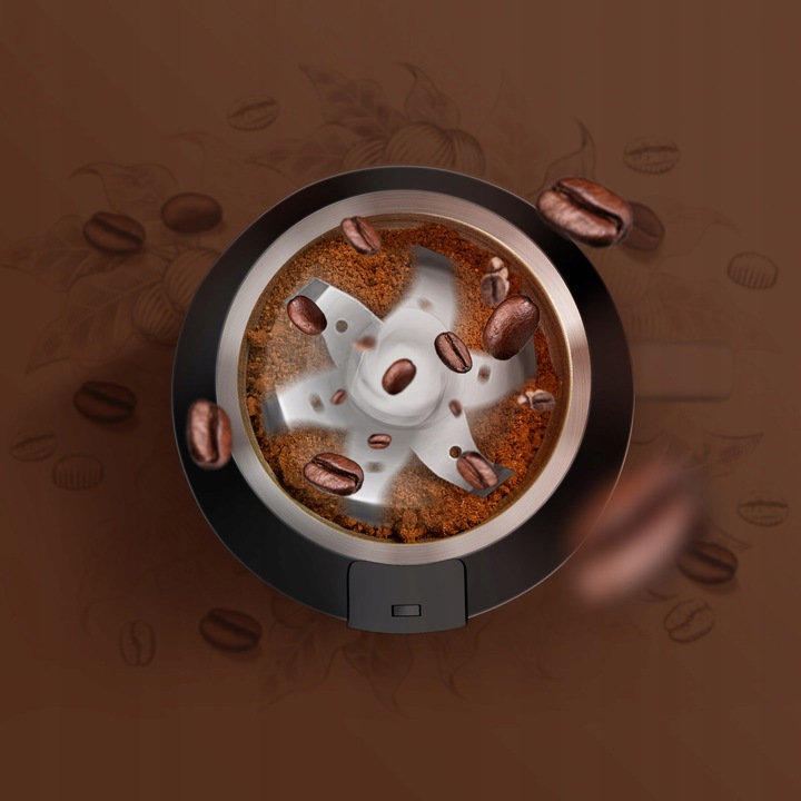 MŁYNEK ELEKTRYCZNY AIGOSTAR DO KAWY DO ZIAREN ZIÓŁ ORZECHÓW 200W