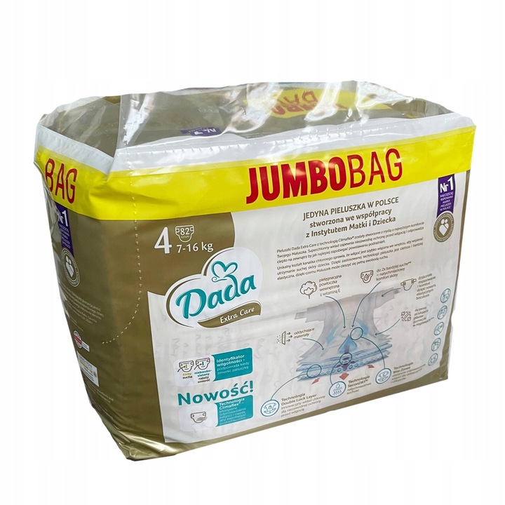 PIELUSZKI DADA EXTRA CARE ROZMIAR 4 82 SZT. PIELUCHY