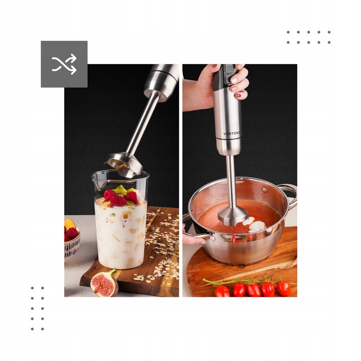 MOCNY BLENDER RĘCZNY WIELOFUNKCYJNY MIKSER 1400 W