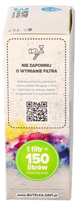 Zestaw Dafi niebieski zakrętka + 3 filtry do butelki Dafi Soft i Solid