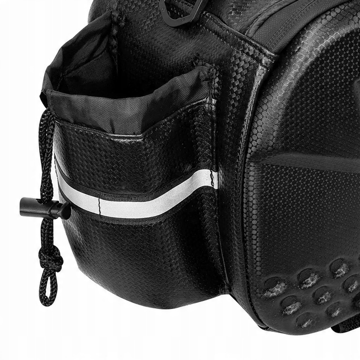 SAKWA ROWEROWA TORBA NA BAGAŻNIK ROWER ODBLASKOWA KUFER POJEMNA USZTYWNIANA