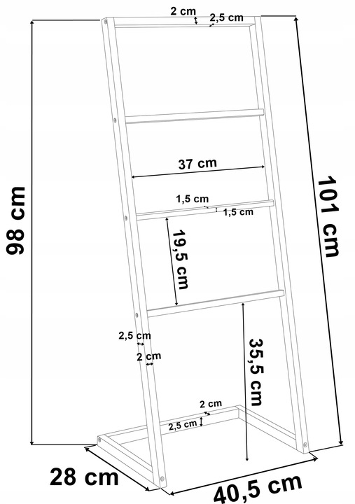 STOJAK WIESZAK NA RĘCZNIKI STOJĄCY BAMBUSOWY DREWNIANY ŁAZIENKOWY 4