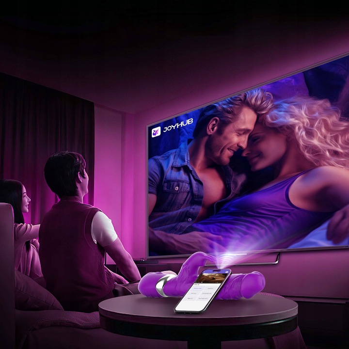 damski wibrator łechtaczk posuwisty z 7 różnymi funkcjami wibracji APP