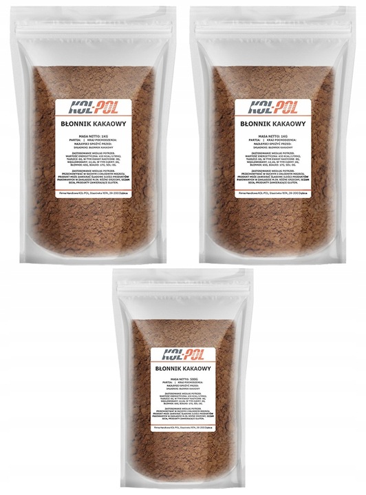 BŁONNIK KAKAOWY 2,5kg Naturalny odchudzanie zaparcia redukcja Kol-Pol
