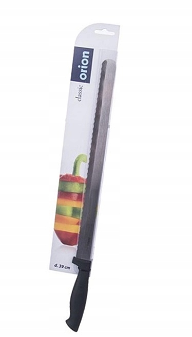 Nóż kuchenny cukierniczy do biszkoptu ciasta tortu kremu z ząbkami