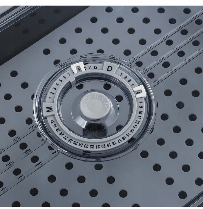 POJEMNIK NA ŻYWNOŚĆ DO LODÓWKI NA WĘDLINY HERMETYCZNY Z DATOWNIKIEM