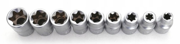 KLUCZE NADADOWE NASADKI TORX E4-E24 9SZT TORXY