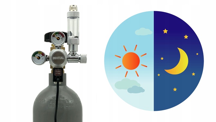 Zestaw CO2 Standard z wył. nocnym 5l z akcesoriami