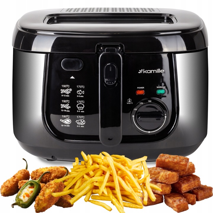 FRYTKOWNICA FRYTOWNICA 2,5L MOCNA ŁATWE SZYBKIE SMAŻENIE FRYTEK