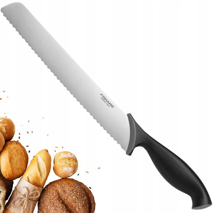 FISKARS NÓŻ DO CHLEBA KROJENIA PIECZYWA DŁUGI OSTRY ZĄBKOWANY 23cm