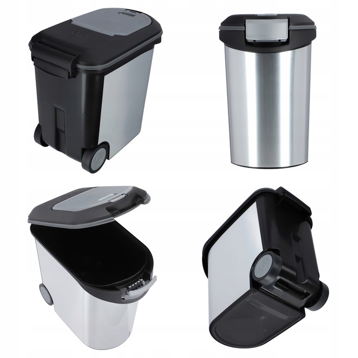 CURVER POJEMNIK NA KARMĘ DLA ZWIERZĄT 12kg SREBRNY