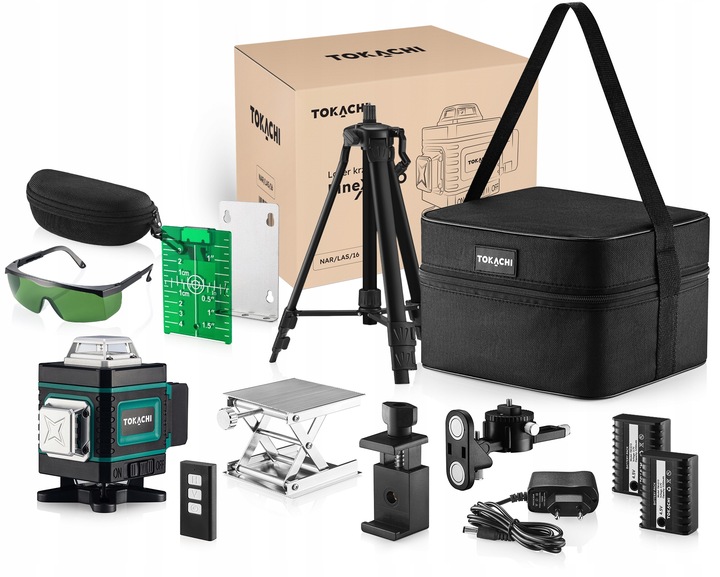 POZIOMICA LASEROWA LASER KRZYŻOWY 4D 16 LINII SAMOPOZIOMUJĄCY 360 +