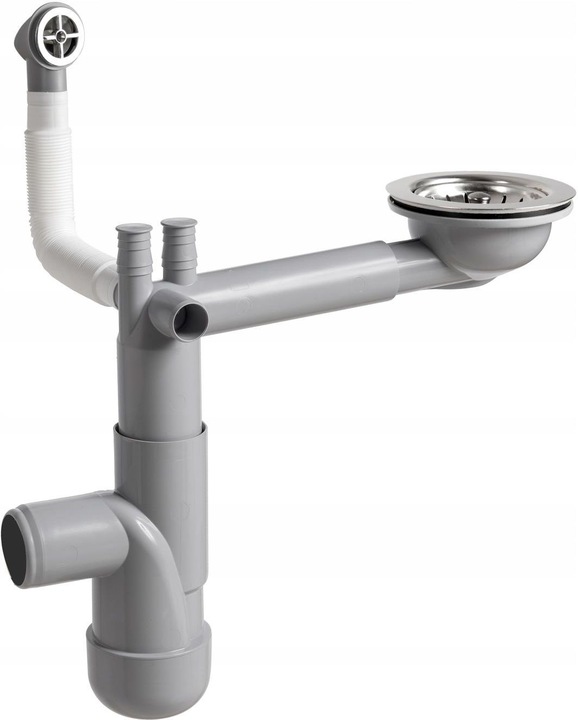 Syfon Zlewu Jednokomorowego Zlewozmywakowy Oszczędzający Miejsce Zmywarki