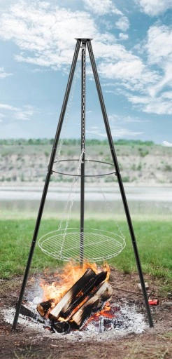 GRILL WISZĄCY OGRODOWY PALENISKO TRÓJNÓG OGNISKO