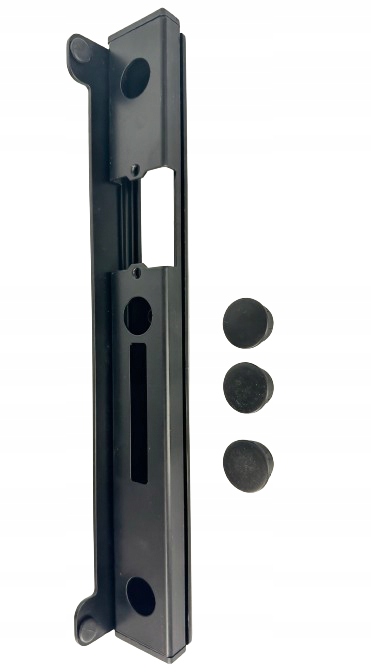 Kaseta elektrozaczepu niska kolor czarny RAL9005 do bramki furtki