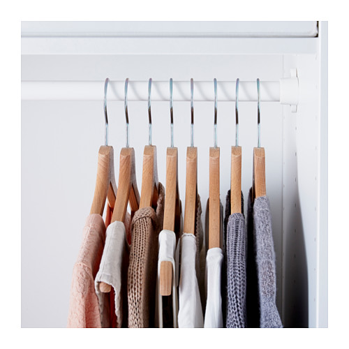 WIESZAK NA UBRANIA DREWNIANY NATURALNY DĄB IKEA BUMERANG 8 SZT.