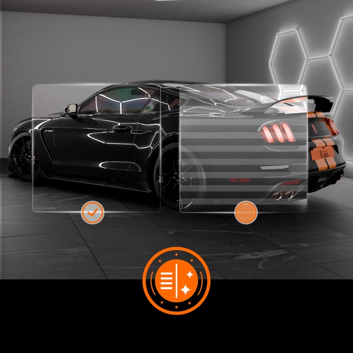 Lampa LED Hexagon Sufitowa Panel Oświetlenie Do Garaż Warsztat 298x209