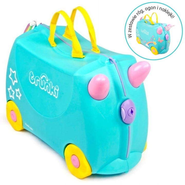 Jeżdżąca walizka jeździk Trunki unicorn Jednorożec