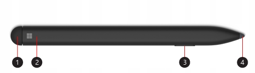 Oryginalny Rysik Pióro Microsoft Surface Slim Pen Model 1853 - Czarny