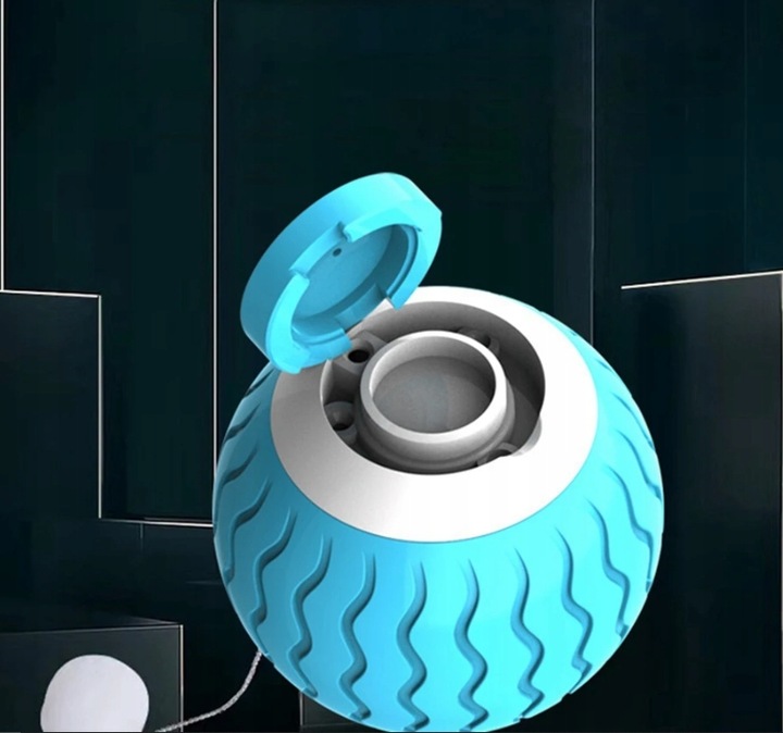 Inteligentna piłka dla kota ruchoma zabawka USB niebieska kula