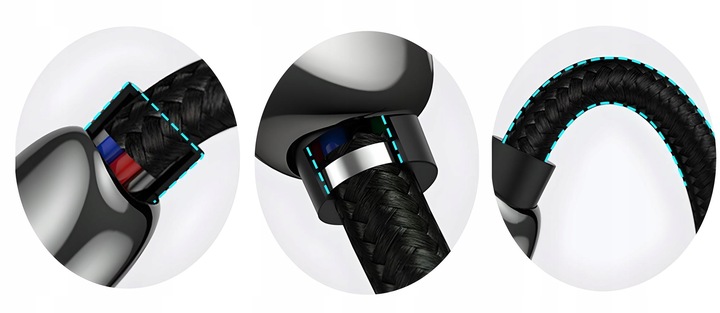 BASEUS MOCNY KABEL USB-C SZYBKIE ŁADOWANIE PRZEWÓD TYP-C PD 100W QC 5A 1M