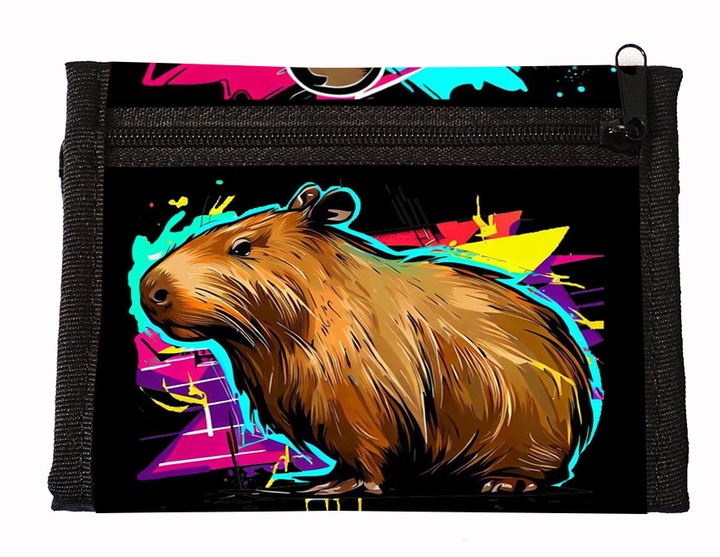Portfel Kapibara Capybara Portfelik Materiałowy młodzież Dziecięcy
