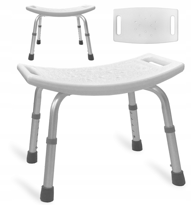 TABORET POD PRYSZNIC KRZESŁO PRYSZNICOWE STOŁEK ALUMNIOWY DLA SENIORA