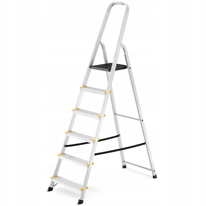 Drabina aluminiowa domowa jednostronna profesjonalna HIGHER 6 stopni