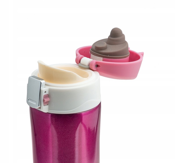 KUBEK TERMICZNY TERMOS na herbatę kawę z ustnikiem BLOKADA PRÓŻNIOWY STAL