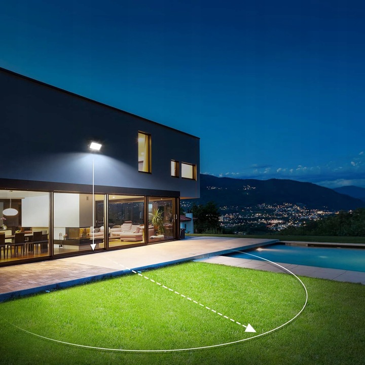 Halogen LED Naświetlacz Reflektor Zewnętrzny Lampa 200W IP65