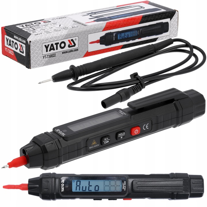 MIERNIK CYFROWY YATO UNIWERSALNY SMART AUTOMATYCZNY LCD 4000 TRUE RMS