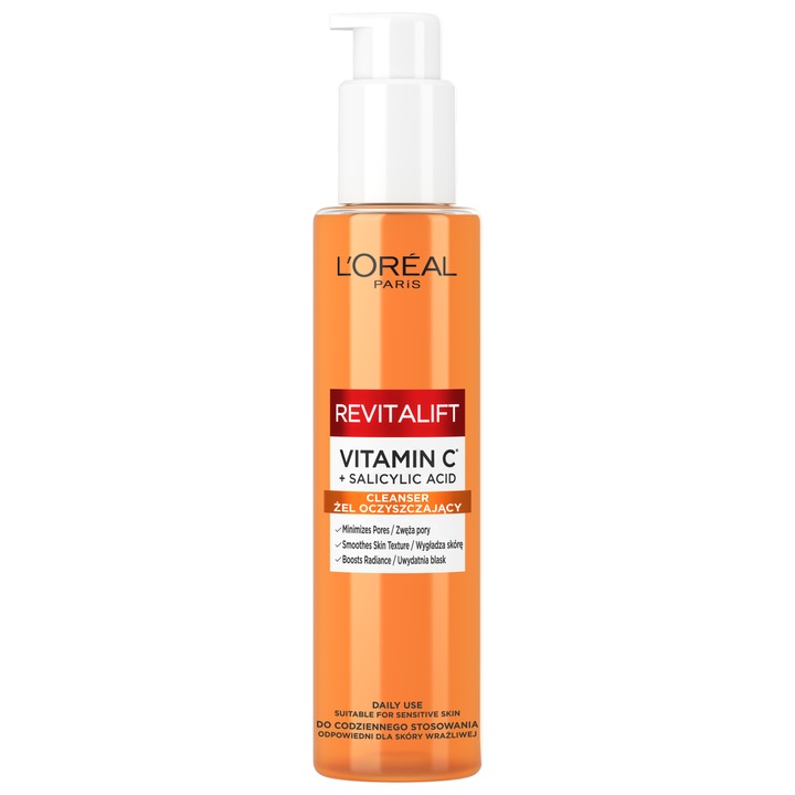 Żel Do Mycia Twarzy Oczyszczający Loreal Revitalift Clinical Z Witaminą C