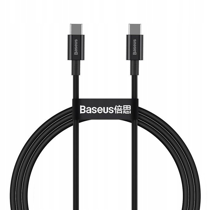 BASEUS SZYBKI KABEL USB C/USB C QC MOCNY 100W 1m