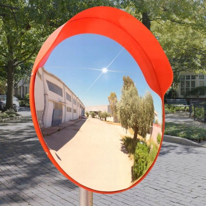 NIETŁUKĄCE LUSTRO WYJAZDOWE DROGOWE MAGAZYNOWE 60CM SFERYCZNE u-18a UCHWYT