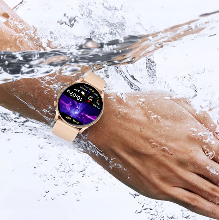 SMARTWATCH ZEGAREK DAMSKI POLSKIE MENU ROZMOWY CIŚNIENIE PULS SPORT AMOLED