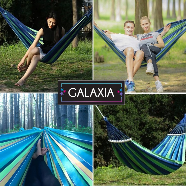 HAMAK OGRODOWY DWUOSOBOWY XXL 2 Osobowy Turystyczny Z DRĄŻKIEM DUŻY