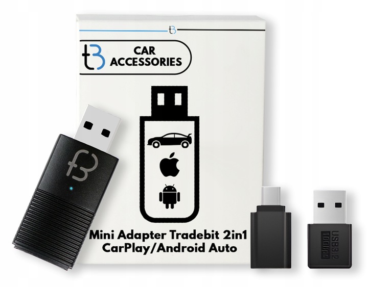 Bezprzewodowy Adapter Mini USB 2w1 TRADEBIT do iPhone / Androida