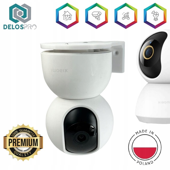 Uchwyt ścienny z adapterem do KAMERY IP XIAOMI C200 C300 C400 DELOSPRO
