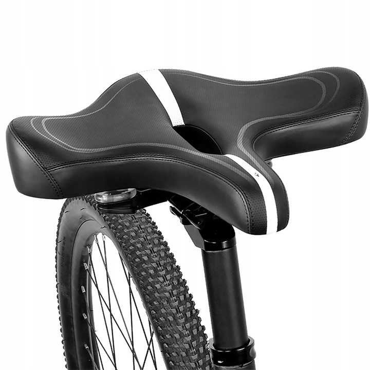 WYGODNE SIODEŁKO ROWEROWE DUŻE SZEROKIE MIĘKKIE SIODŁO NA ROWER MIEJSKI MTB
