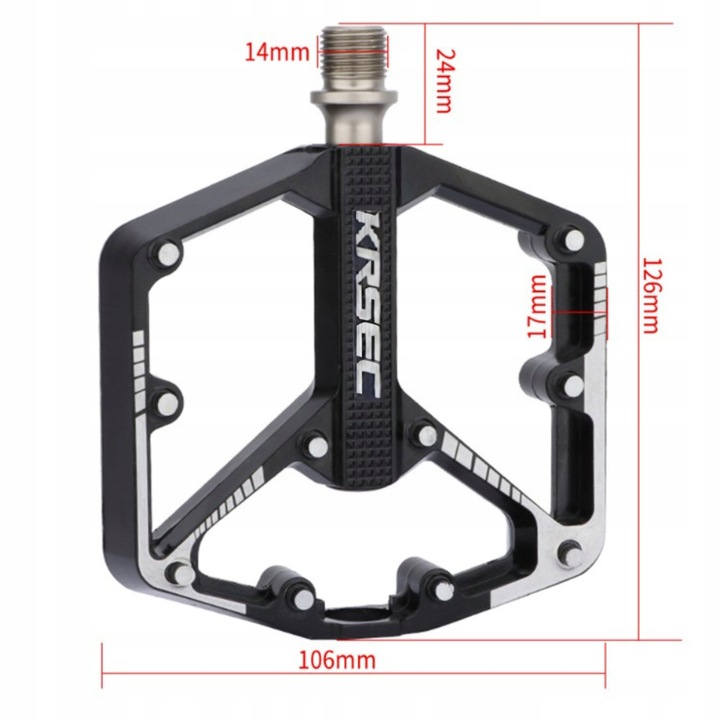 PEDAŁY PLATFORMOWE ROWEROWE ALUMINIOWE MOCNE ŁOŻYSKA MASZYNOWE PINY CZARNE